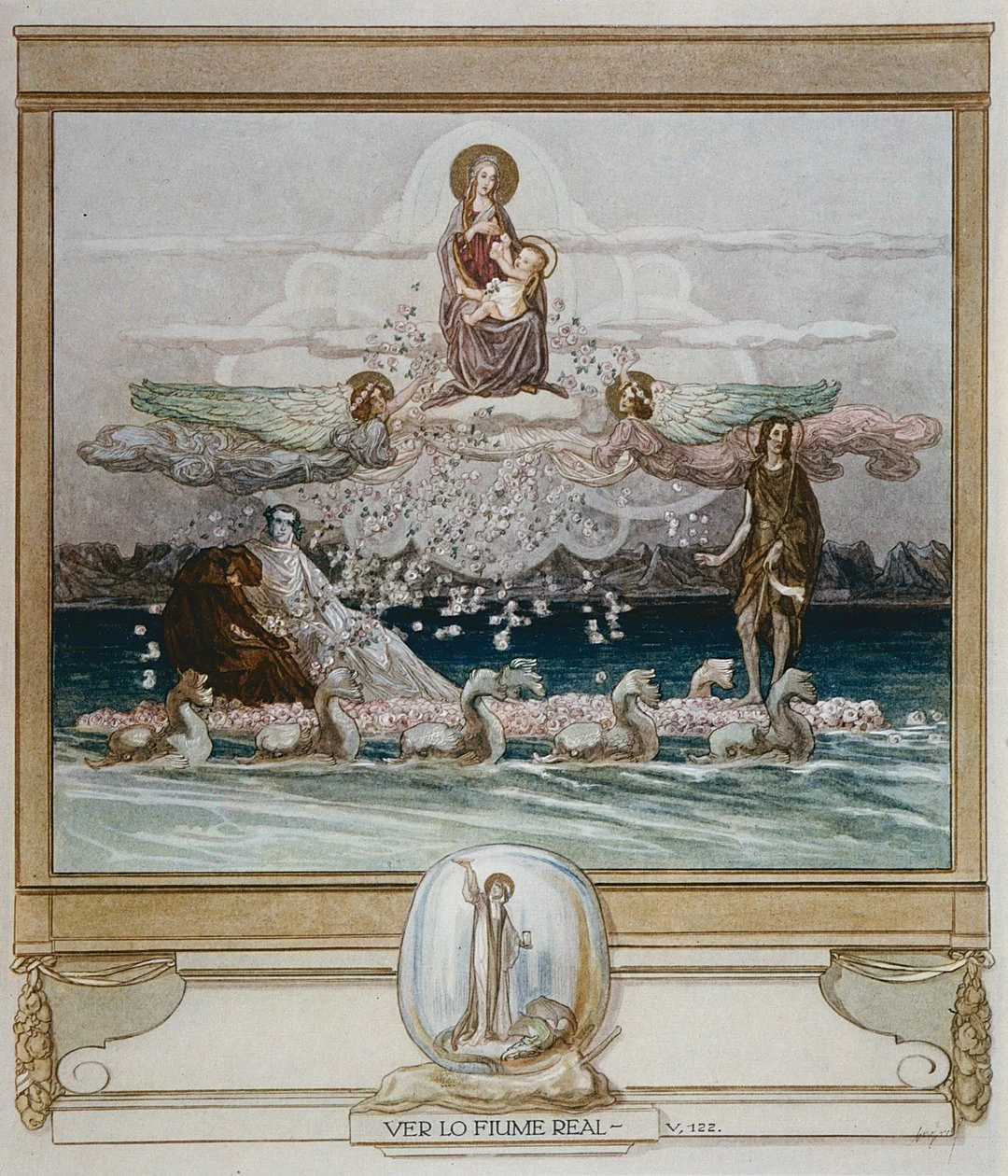 Illustrazione dalla Divina Commedia di Dante, Purgatorio, Canto V